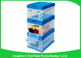 Solid Collapsible Plastic Containers , Foldable plastic storage bins
