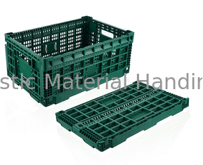 600*400mm Fruit And Vegetable Plastic Crates Dovetail Groove Custom Color