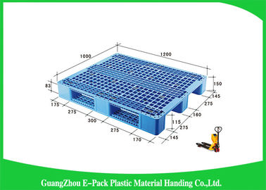 Hai mặt Pallet nhựa xếp chồng 4 chiều, Pallet nhựa trượt 1200 X 1000mm