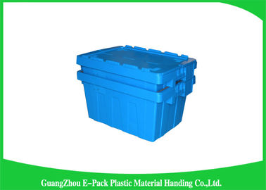 Hộp lưu trữ bằng nhựa PP mới 45L có nắp đậy, Thùng chứa bằng nhựa trọng lượng nhẹ