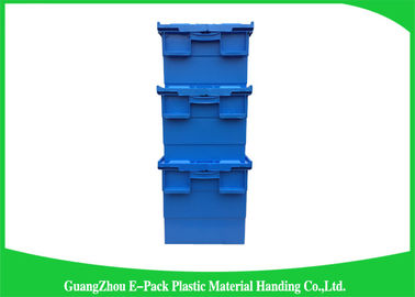 Lưu trữ công nghiệp Hộp đựng có nắp gắn bằng nhựa để vận chuyển và hậu cần