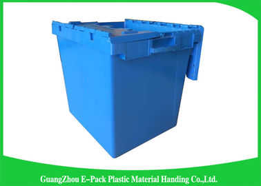170L100% Thùng chứa hạng nặng Pp mới, Hộp nhựa có nắp bản lề Tiết kiệm không gian