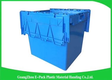 170L100% Thùng chứa hạng nặng Pp mới, Hộp nhựa có nắp bản lề Tiết kiệm không gian