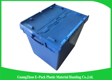 170L100% Thùng chứa hạng nặng Pp mới, Hộp nhựa có nắp bản lề Tiết kiệm không gian