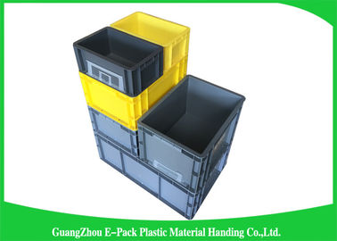 Hộp lưu trữ bằng nhựa Euro 45 lít, Thùng lưu trữ công nghiệp Trọng lượng nhẹ PP