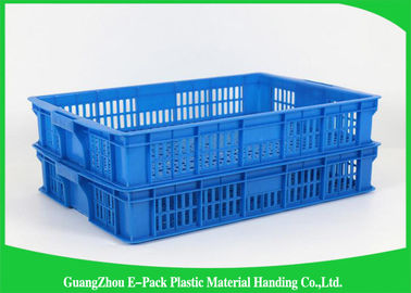 Thùng thực phẩm bằng nhựa rau xanh có lỗ thông hơi lớn để vận chuyển dây chuyền lạnh