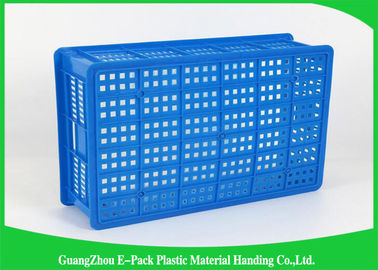 Thùng thực phẩm bằng nhựa rau xanh có lỗ thông hơi lớn để vận chuyển dây chuyền lạnh