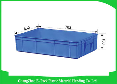 Có thể thuê di chuyển bằng nhựa có thể xếp chồng lên nhau Hộp đựng thực phẩm 705 * 450 * 180mm