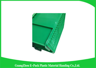 Công suất lớn Thùng chứa bằng nhựa có thể xếp chồng lên nhau Kho Vận chuyển Màu xanh