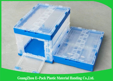 Nắp gắn chắc chắn Hộp nhựa có thể gập lại được dự trữ cho siêu thị