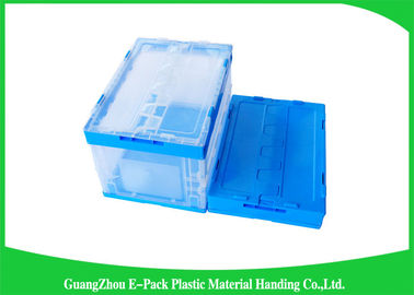 Nắp gắn chắc chắn Hộp nhựa có thể gập lại được dự trữ cho siêu thị