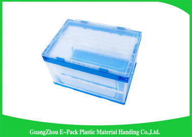 Nắp gắn chắc chắn Hộp nhựa có thể gập lại được dự trữ cho siêu thị