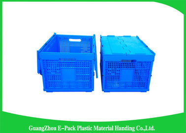 Hộp lưu trữ có thể thu gọn có thể lồng vào nhau có nắp đậy, thùng vận chuyển bằng nhựa tiêu chuẩn
