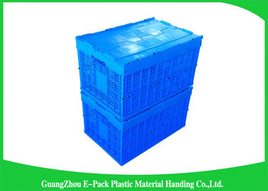 Hộp lưu trữ có thể thu gọn có thể lồng vào nhau có nắp đậy, thùng vận chuyển bằng nhựa tiêu chuẩn