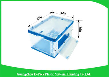 Hộp đựng bằng nhựa có thể gập lại có thể xếp chồng lên nhau Thuận tiện vận chuyển 600 * 400 * 88mm