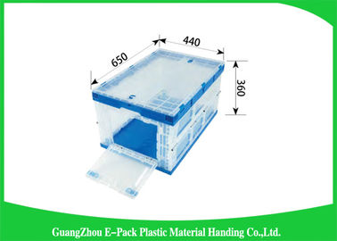 Nắp gắn chắc chắn Hộp nhựa có thể gập lại được dự trữ cho siêu thị