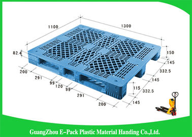 Pallet nhựa hạng nặng loại Euro một mặt cho nhà kho công nghiệp thực phẩm