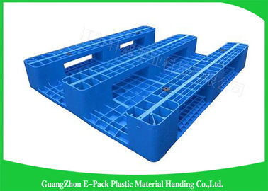 1200 * 800mm Pallet nhựa màu xanh với ba thanh chạy, Pallet nhựa trượt HDPE nguyên chất