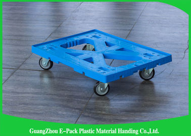 Nhựa màu xanh phẳng di chuyển Dolly Bốn bánh Vật liệu 100% PP cho công nghiệp