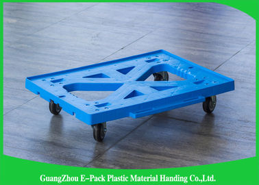 Nhựa màu xanh phẳng di chuyển Dolly Bốn bánh Vật liệu 100% PP cho công nghiệp