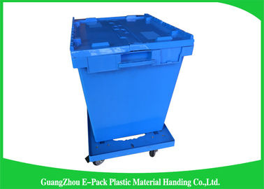 Hộp lưu trữ bằng nhựa lớn 60L có nắp, Hộp chứa vận chuyển bằng nhựa có nắp đi kèm