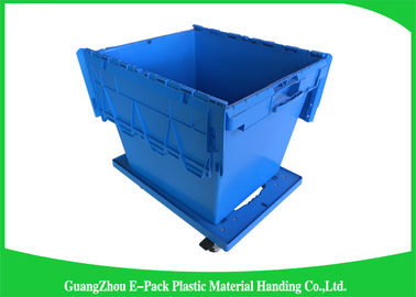 Hộp lưu trữ bằng nhựa lớn 60L có nắp, Hộp chứa vận chuyển bằng nhựa có nắp đi kèm