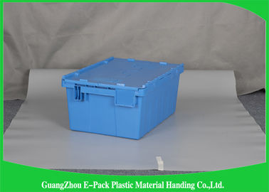 Hộp lưu trữ bằng nhựa PP mới 45L có nắp đậy, Thùng chứa bằng nhựa trọng lượng nhẹ
