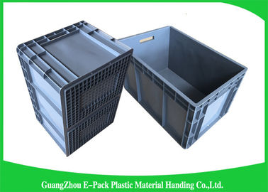 Thùng chứa Euro tải nhỏ có nắp đậy, Hộp xếp chồng nhựa tiêu chuẩn Vật liệu PP