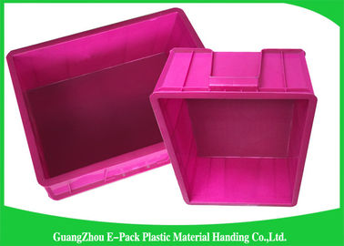 Thùng chứa Euro tải nhỏ có nắp đậy, Hộp xếp chồng nhựa tiêu chuẩn Vật liệu PP