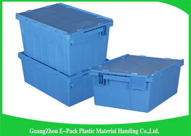 Hộp đựng bằng nhựa nặng có thể xếp được Euro Nestable, Hộp nhựa có nắp bản lề chống rò rỉ