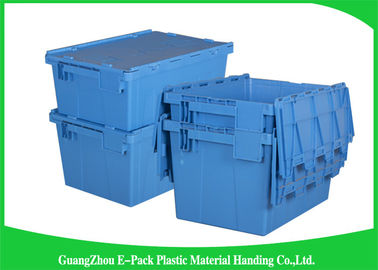 Hộp đựng bằng nhựa nặng có thể xếp được Euro Nestable, Hộp nhựa có nắp bản lề chống rò rỉ