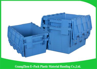 Hộp đựng có nắp đậy bằng nhựa 60L Có thể xếp chồng lên nhau Di chuyển 600 * 400 * 365mm