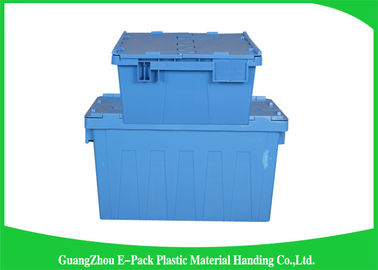 Hộp đựng có nắp đậy bằng nhựa 60L Có thể xếp chồng lên nhau Di chuyển 600 * 400 * 365mm
