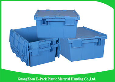 Hộp đựng có nắp đậy bằng nhựa 60L Có thể xếp chồng lên nhau Di chuyển 600 * 400 * 365mm