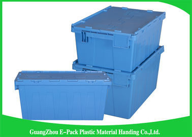 Hộp đựng có nắp đậy bằng nhựa 60L Có thể xếp chồng lên nhau Di chuyển 600 * 400 * 365mm