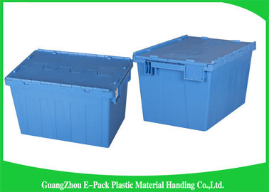 Hộp nhựa 45L có nắp bản lề Có thể thuê di chuyển, thùng chứa nhựa lớn để đóng gói