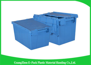 Hộp nhựa 45L có nắp bản lề Có thể thuê di chuyển, thùng chứa nhựa lớn để đóng gói