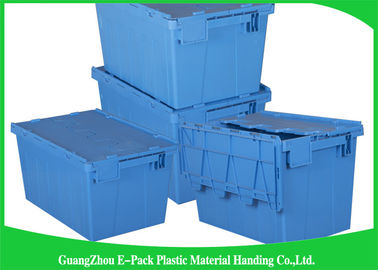 Hộp nhựa 45L có nắp bản lề Có thể thuê di chuyển, thùng chứa nhựa lớn để đóng gói