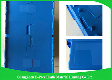 600 * 400 * 315mm Hộp đựng có nắp gắn bằng nhựa Vật liệu PP có thể xếp chồng lên nhau và lồng vào nhau