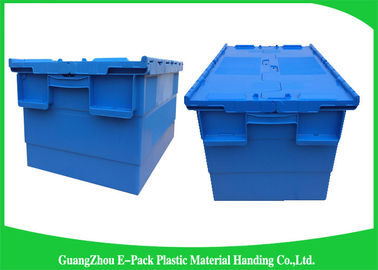 Hộp đựng có nắp đậy bằng nhựa 60L có thể tái chế Màu xanh lam tùy chỉnh cho nông nghiệp