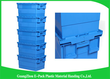 600 * 400 * 315mm Hộp đựng có nắp gắn bằng nhựa Vật liệu PP có thể xếp chồng lên nhau và lồng vào nhau