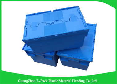 Hộp đựng có nắp đậy bằng nhựa 60L có thể tái chế Màu xanh lam tùy chỉnh cho nông nghiệp