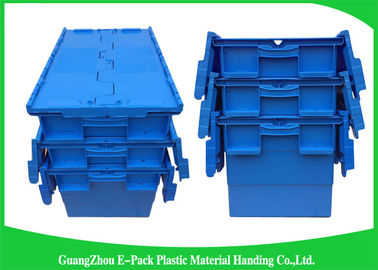 Đóng gói Logistic Thùng nhựa lớn, Tote phân phối có nắp bản lề Có thể thuê di chuyển