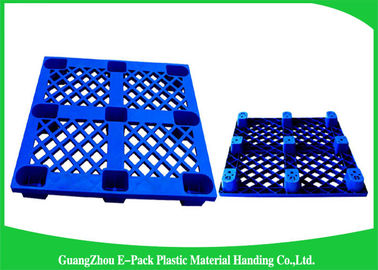 Economica Cargo Cargo Nestable Plastic Pallet 9 chân xuất khẩu màu xanh lam 1200 * 1000mm