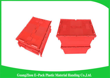 Hộp nhựa lưu trữ có thể xếp chồng lên nhau với khối lượng lớn có nắp đậy đi kèm 600 * 400 * 365mm