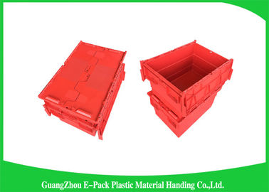 Hộp nhựa lưu trữ có thể xếp chồng lên nhau với khối lượng lớn có nắp đậy đi kèm 600 * 400 * 365mm