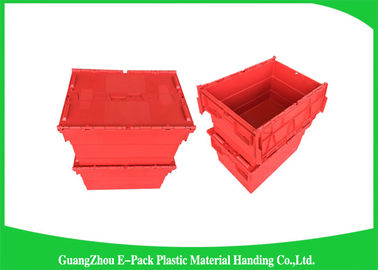 Hộp nhựa lưu trữ có thể xếp chồng lên nhau với khối lượng lớn có nắp đậy đi kèm 600 * 400 * 365mm