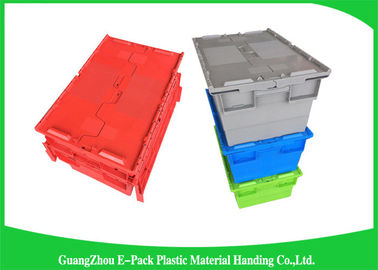 Thân thiện với môi trường Các thùng chứa bằng nhựa hạng nặng có thể xếp chồng lên nhau có nắp đậy kèm theo