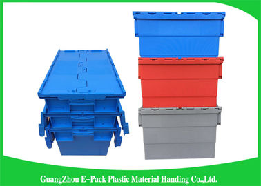 Thân thiện với môi trường Các thùng chứa bằng nhựa hạng nặng có thể xếp chồng lên nhau có nắp đậy kèm theo