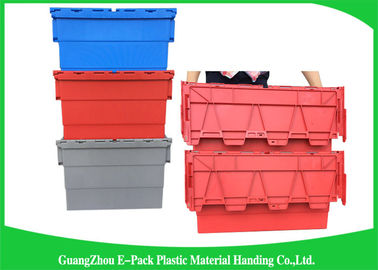 Hộp đựng có nắp gắn bằng nhựa màu đỏ / Thùng nhựa 43L